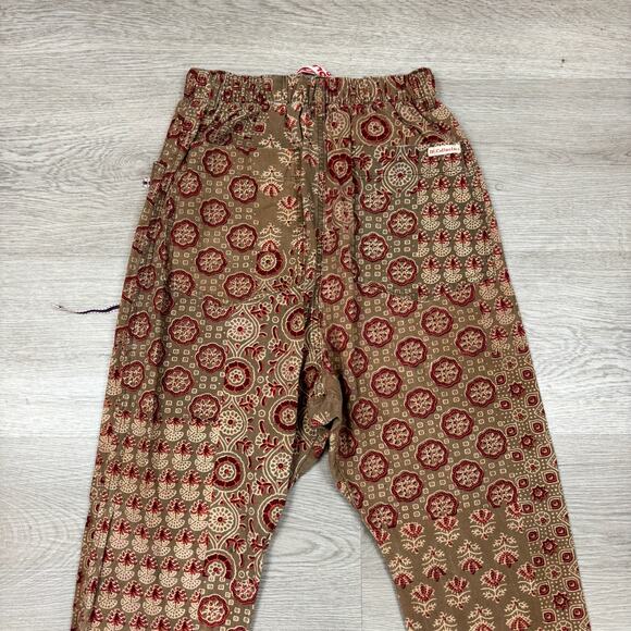 Dr. Collectors P23 Ajrakh Coffee Print A Pants Women's Medium Boho Indie - Picture 4 of 14